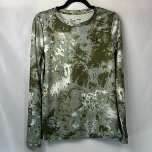 Under Armour Women's Olive Tie-Dye Long Sleeve Loose Top